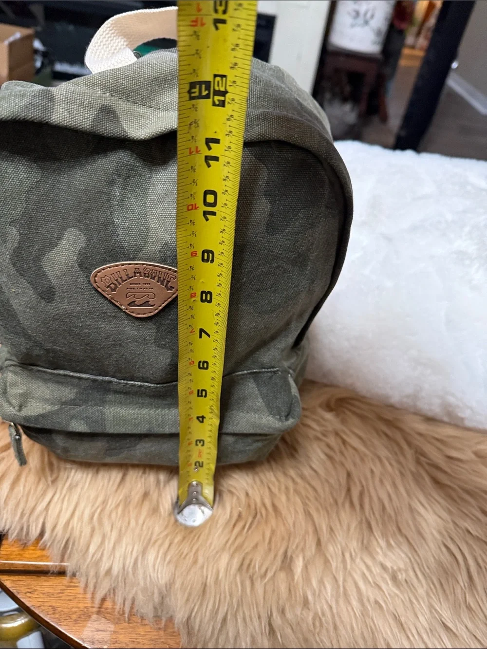 Billabong Small Camo Canvas Backpack NWT